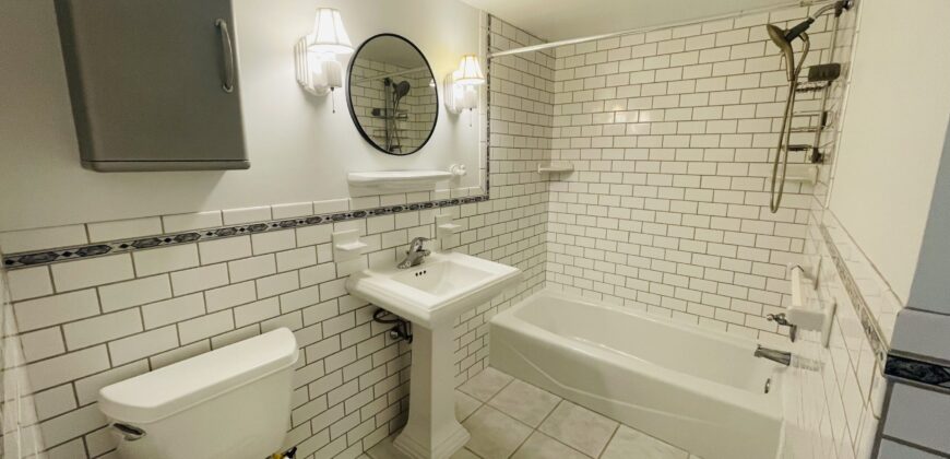 Large 1 Br Unit with walk in closet and new appliances